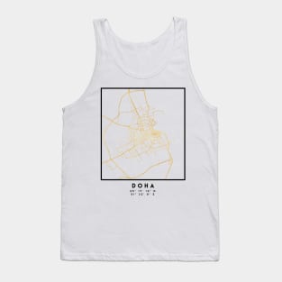 DOHA QATAR CITY STREET MAP ART Tank Top